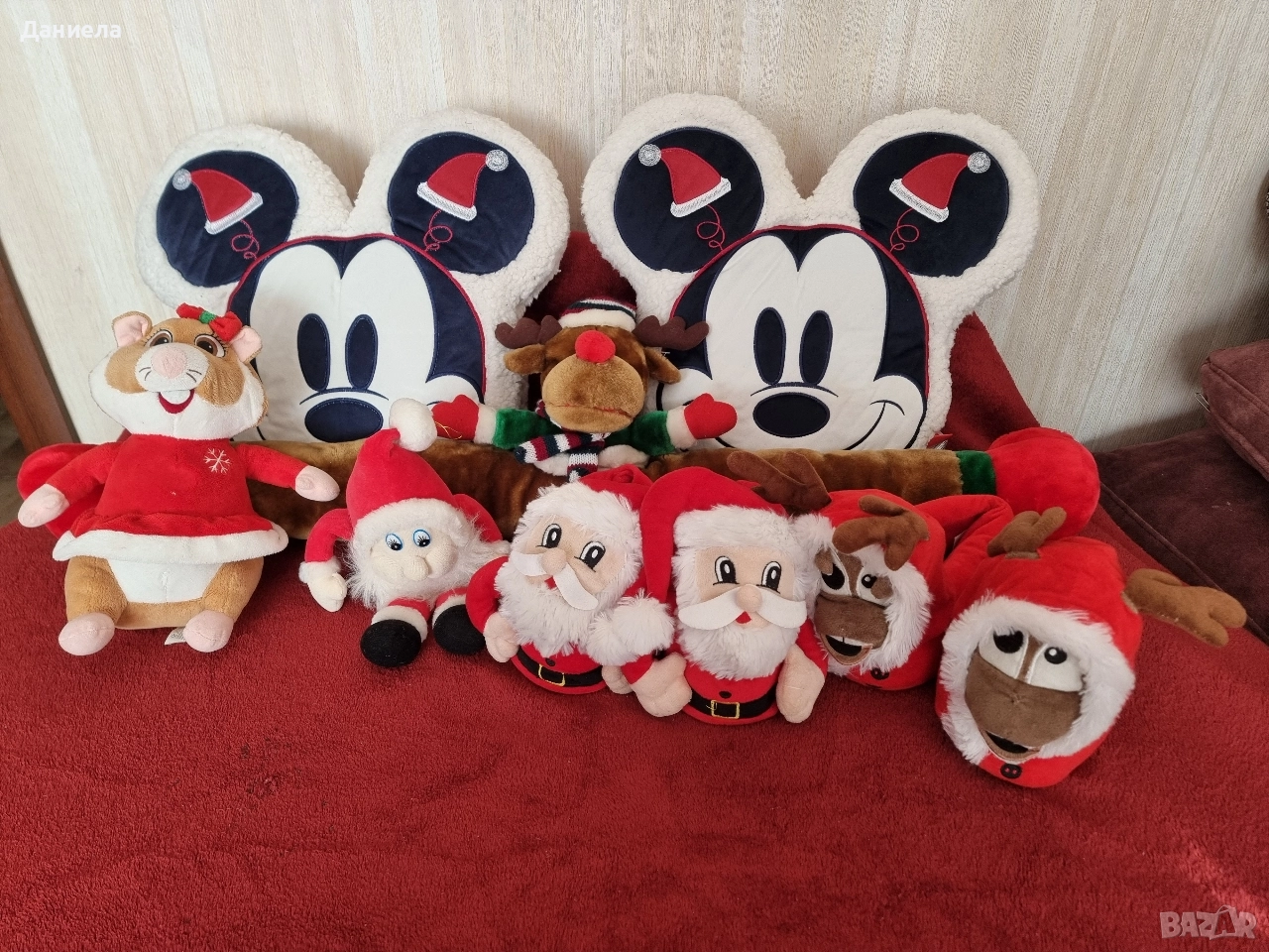 Коледни възглавнички и пантофи, снимка 1