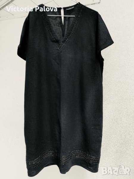 Модерна кройка рокля ,лен и вискоза,Германия, снимка 1