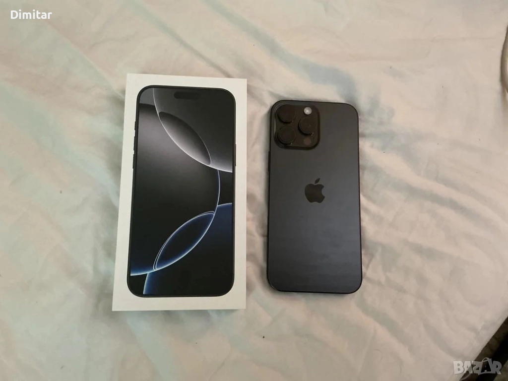 Apple iPhone 16 Pro Black Titanium 256GB Гаранция Чисто Нов, снимка 1