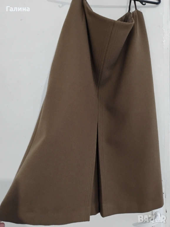 Кафява вълнена пола, снимка 1