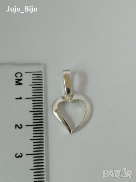 Нова сребърна висулка сърце, снимка 1