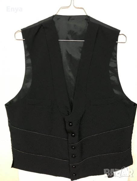 Мъжки спортно-елегантен елек - черен, размер 52-54, снимка 1