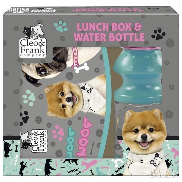 Комплект бутилка за вода и кутия за храна, Cleo i Frank 082285, снимка 1
