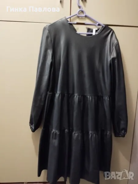 Кожена рокля Pieces, снимка 1