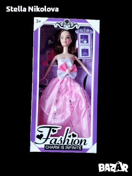 Кукла Барби с розова рокля и аксесоари, снимка 1