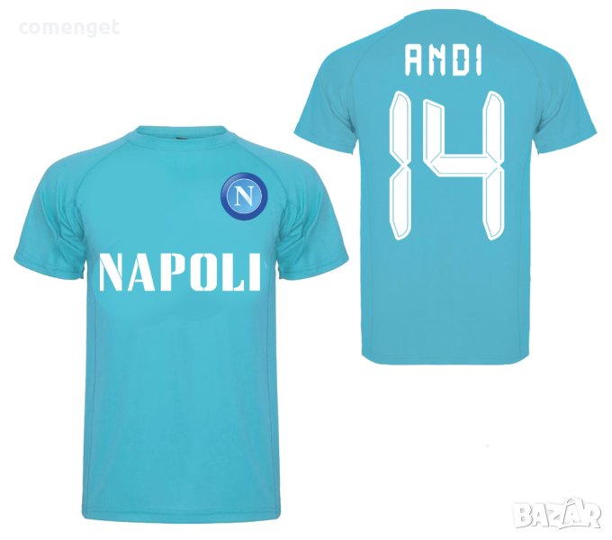 DRI-FIT ФЕН тениски NAPOLI / НАПОЛИ С ИМЕ И НОМЕР ПО ИЗБОР! Още над 30 отборa!, снимка 1