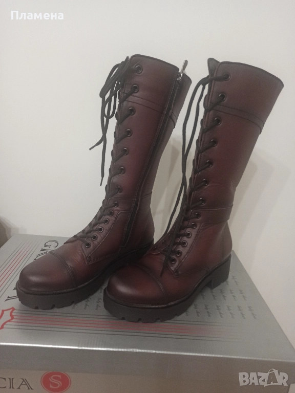 Ботуши естествена кожа 38 номер, снимка 1