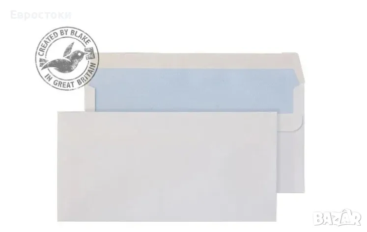 Самозапечатващи се пликове Blake Purely Everyday. Опаковка от 500 бр. Бели Размери: 110×220 мм 100 г, снимка 1