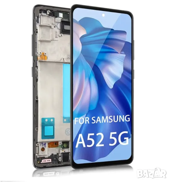 Дисплей за Samsung Galaxy A52, 5G, A526, тъч скрийн, с рамка, екран, тъчскрийн, A526W, A526U, A526, снимка 1