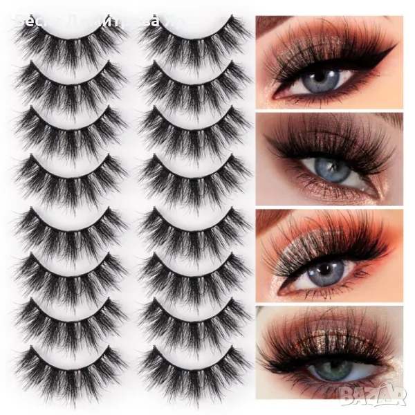 Плътни изкуствени мигли 8 чифта HZS463, снимка 1