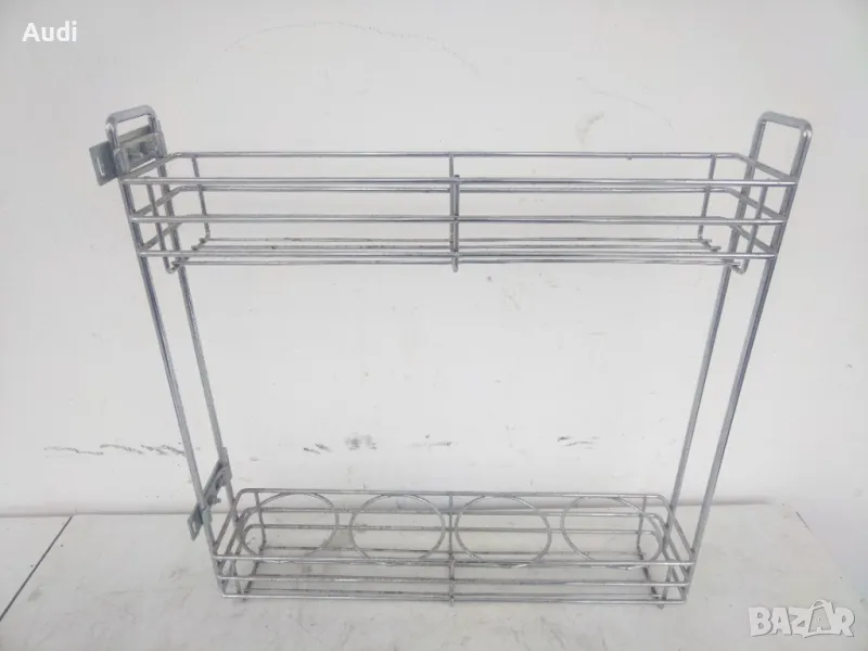 Механизъм стойка за вино ,вода, препарати, за шкаф за кухня с изтегляне. Изработен от неръждаем мета, снимка 1