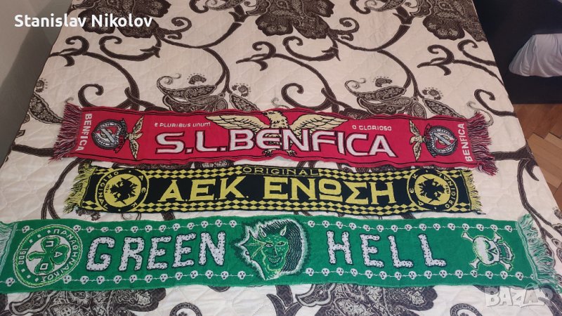 Футболни шалове Panathinaikos, AEK, Benfica, Olympiakos-Man UTD, Germany, Stuttgart, снимка 1