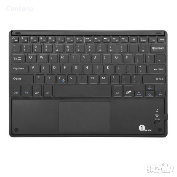 Bluetooth ултра тънка клавиатура с тъчпад, акумулаторна батерия, снимка 1