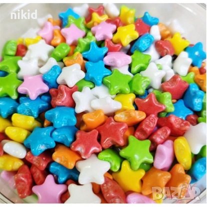  звезди звездички коледни Захарни поръски бонбони захарна поръска sprinkles, снимка 1