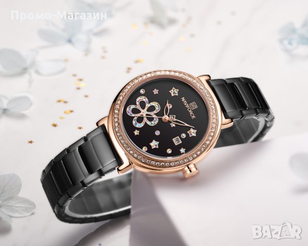 Дамски часовник NAVIFORCE Oculus Black/Gold 5016 RGB., снимка 4 - Дамски - 34738379