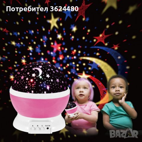 Детска нощна лампа проектор, снимка 1 - Детски нощни лампи - 39994389