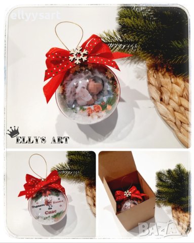 Коледна топка с Ваша снимка и персонализиран надпис, снимка 10 - Коледни подаръци - 43158527