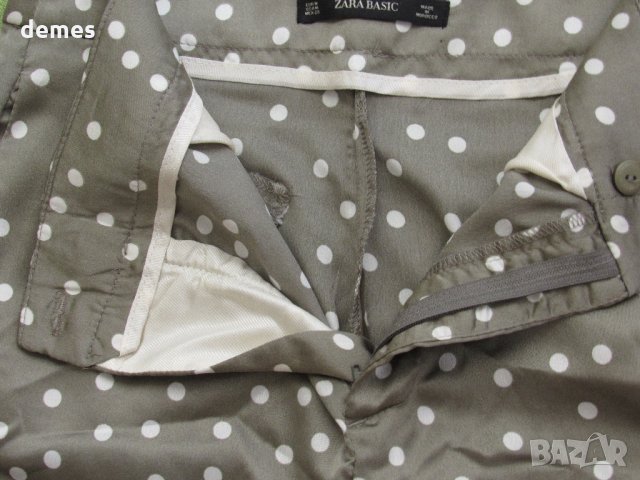  Дамски панталон в сив цвят ня точки ZARA размер М, нов, снимка 7 - Панталони - 32504315