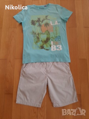 Детски дрешки:блузки DKNY,Armani,LCW,H&M и къс панталон TRN  за 10 г.момче:, снимка 1 - Детски комплекти - 28150874