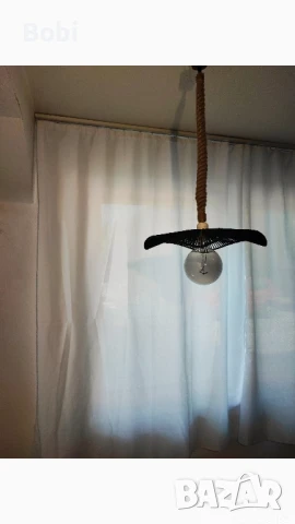 Плетени висящи полилеи , снимка 6 - Лампи за таван - 51327301