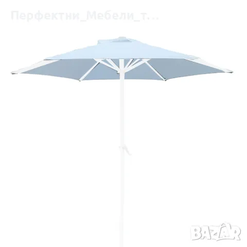 Платнище за чадър с диам. 200 см. без фистони - 6 спици-бял,бежов плат