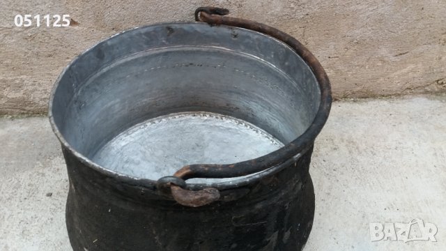 отличен възрожденски кован казан, бакър съд за варене на курбани 40 литра, снимка 11 - Антикварни и старинни предмети - 38365271