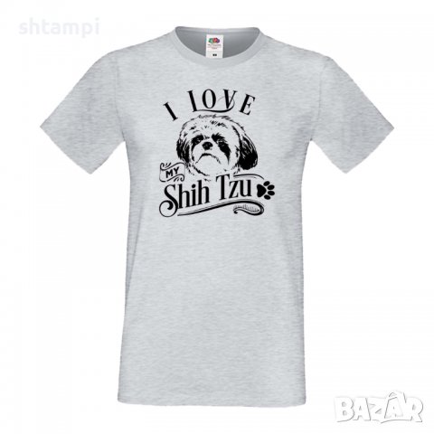 Мъжка тениска I Love My Shih Tzu Dog,Куче,животно,подарък,изненада, снимка 6 - Тениски - 36935787