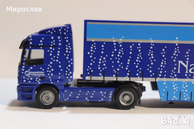 HERPA H0 1/87 MERCEDES ACTROS ВЛЕКАЧ КАМИОН МОДЕЛ ТИР, снимка 2 - Колекции - 50749885