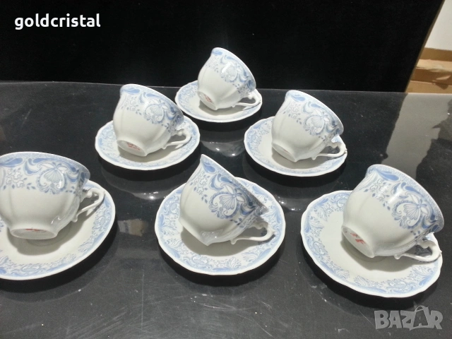 Стар български порцелан Изида чаши за чай , снимка 2 - Антикварни и старинни предмети - 53068174
