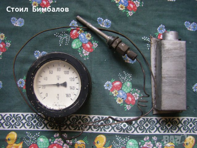 Немски капилярен термометър TGL, ф 180мм, 0/+160°C, снимка 2 - Други машини и части - 42974358