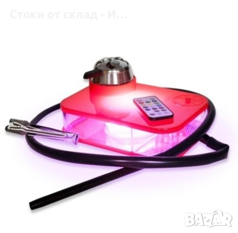 Наргиле Акрилен уред с дистанционно управление LED кутия, снимка 3 - Наргилета - 52233310