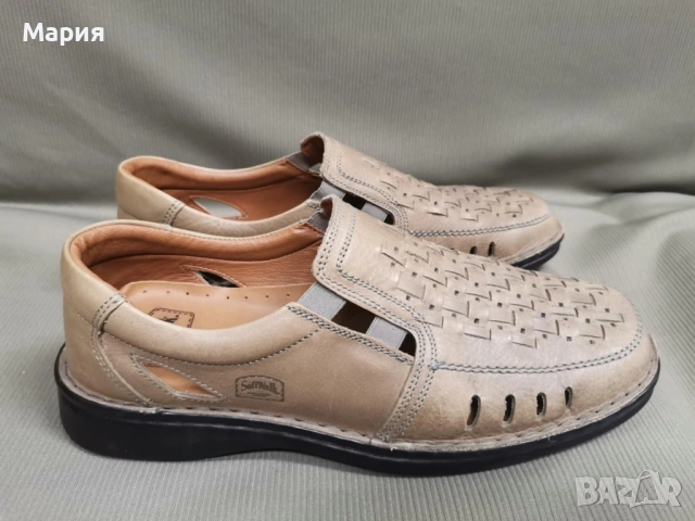 Анатомични кожени мъжки обувки SOFTWALK № 42