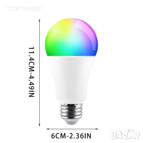 Смарт крушки 9W RGBWW от TOPSTAR - 4 бр. комплект Tuya, Alexa/Google Home, снимка 8 - Лед осветление - 49249373