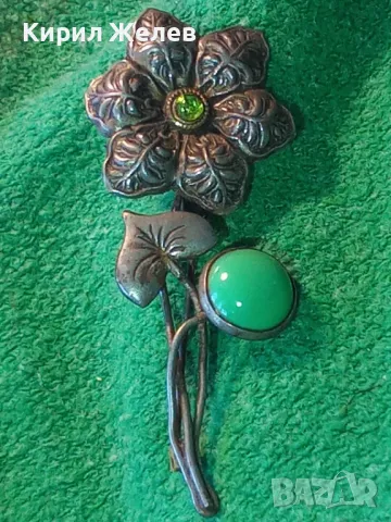 Старинна РЕТРО АРТ БРОШКА РОЗА РЯДКА РЪЧНА МАЙСТОРСКА ФИНА ИЗРАБОТКА КОВАНО ЖЕЛЯЗО УНИКАТ 48756, снимка 16 - Антикварни и старинни предмети - 48818768