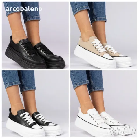 Дамски маратонки с висока подметка Selina, 4цвята 