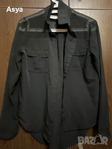 Черна риза Tally weijl , снимка 2 - Ризи - 48092288