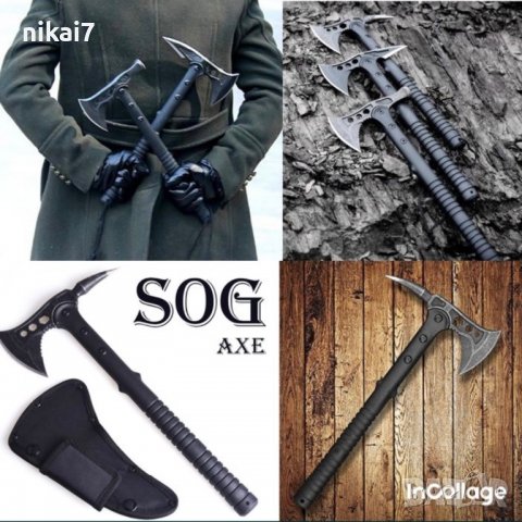 SOG INDIAN TOMAHAWK SPIKE туристическа брадва калъф здрава и ефективна