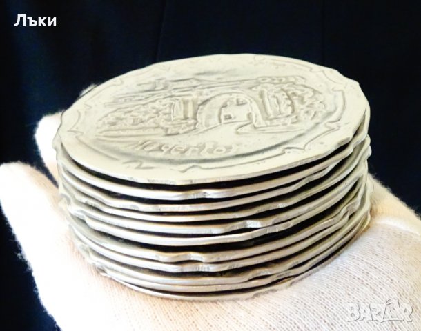 Чиния за хапки,подложка от калай с Vitihof. , снимка 5 - Антикварни и старинни предмети - 32574063