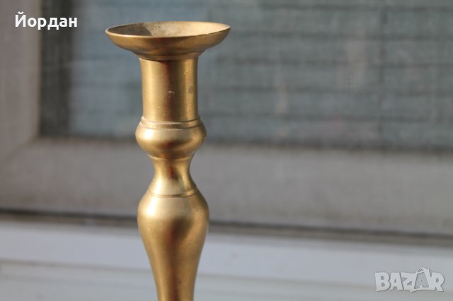 Месингов свещник , снимка 3 - Декорация за дома - 37388805