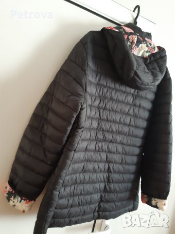 Ново дамско яке с две лица,черно и пъстро, снимка 4 - Якета - 43832299