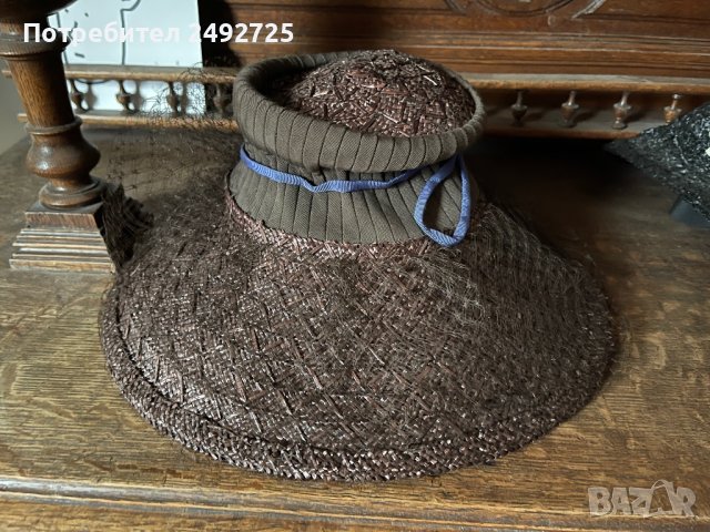Стара дамска шапка за колекция, снимка 3 - Антикварни и старинни предмети - 43208494