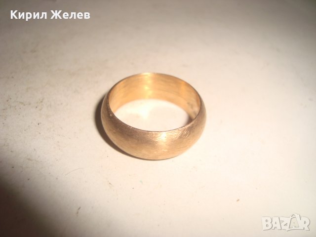 БЛЕСТЯЩА ПОЗЛАТЕНА БРОНЗОВА СТАРА ХАЛКА ПРЪСТЕН с ПЕЧАТИ 14К 585 РЪЧНА ИЗРАБОТКА за КОЛЕКЦИЯ 19690, снимка 13 - Антикварни и старинни предмети - 32577528