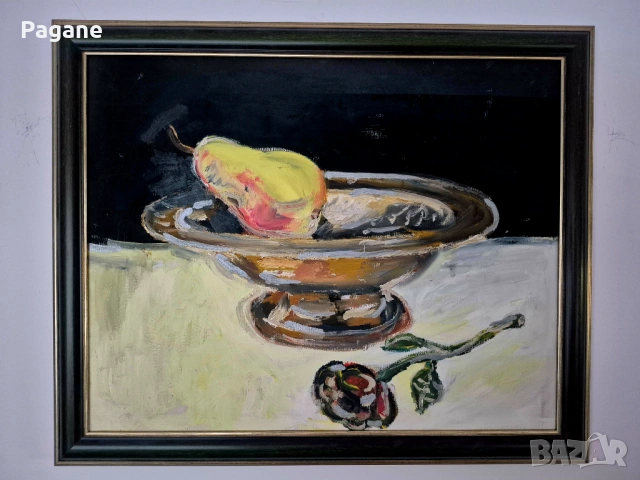 Масло на платно натюрморт , снимка 3 - Картини - 53302867