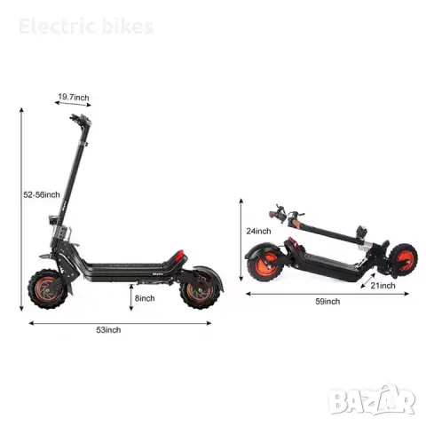 Eлектрически скутер/тротинетка G63 Dual 2400W,48V/20.4Аh,11 inch, снимка 7 - Велосипеди - 48595118