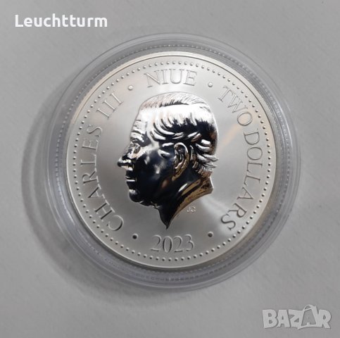 2 долара 2023 година Нуие - Сребърен Феникс , снимка 2 - Нумизматика и бонистика - 42935575