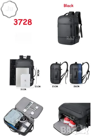 Раница Водоустойчива USBсмарт подходящи за ръчен багаж за самолет , снимка 7 - Раници - 48856213