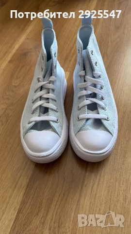 Кецове на платформа Converse 35 номер светло сини, снимка 5 - Кецове - 52400799