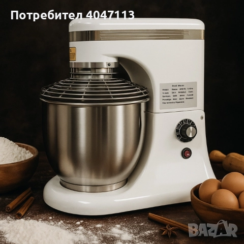 Планетарен миксер ST-BH7 – 7L професионален помощник в кухнята, снимка 4 - Миксери - 51825644