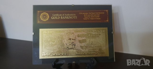 Позлатени долари в стъклена рамка и стойка, снимка 10 - Нумизматика и бонистика - 32785537