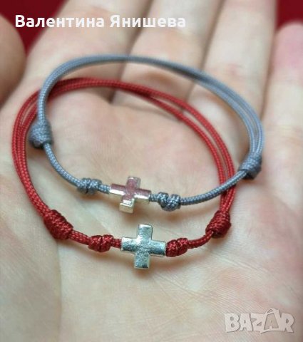 Дамска/мъжка/детска гривна със 925 сребърен кръст, Подарък за кръщене, снимка 10 - Гривни - 26153761